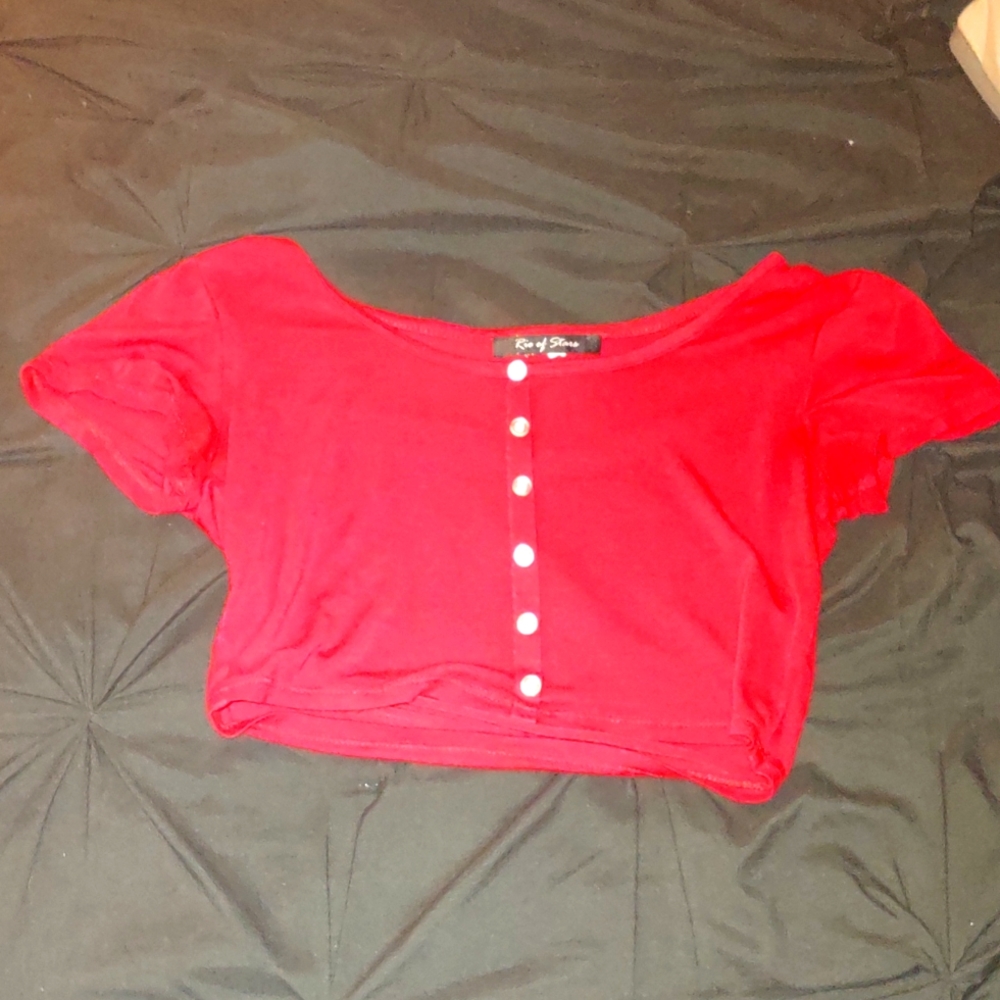 Rio Of Stars red crop top shirt